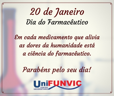 20 de Janeiro - Dia do Farmacêutico