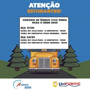 HORÁRIOS DE ÔNIBUS PARA O ENEM