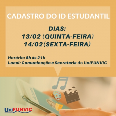 Aluno UniFUNVIC faça o seu ID Estudantil 