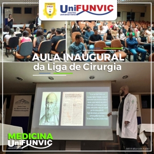 Aula inaugural da Liga de Cirurgia do Curso de Medicina na Santa Casa de Pindamonhangaba