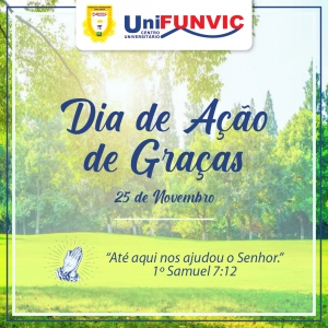 25 DE NOVEMBRO - DIA DE AÇÃO DE GRAÇAS