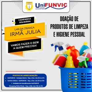 UniFUNVIC e Atléticas lançam campanha solidária para o Lar da Criança Irmã Júlia