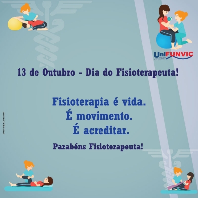 13 de outubro é comemorado o Dia do Fisioterapeuta